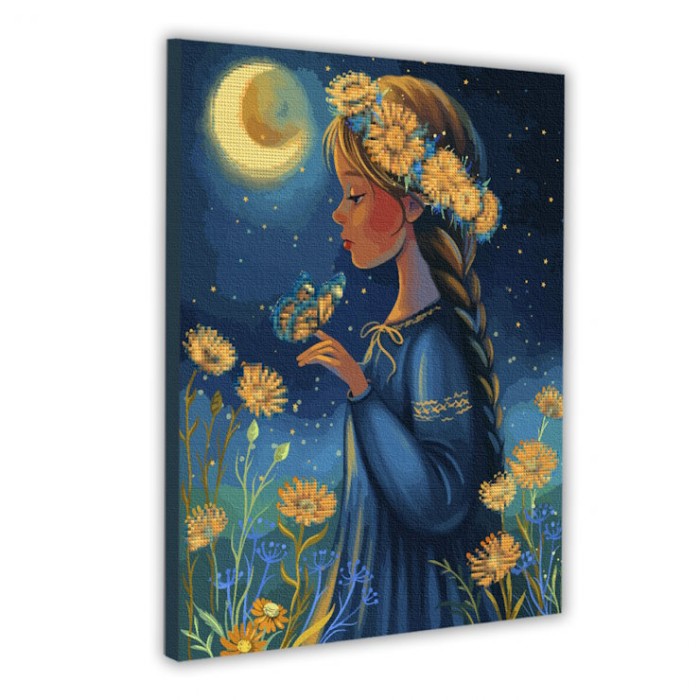 Картина за номерами з алмазною мозаїкою «Місячна казка» 40х50 см, ТМ SANTI