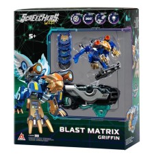 Ігровий набір Screechers Wild! «Гріфін» 11х16х9 см: запускалка-бластер, машина-трансформер та 5 дисків, у коробці 13х30х35 см