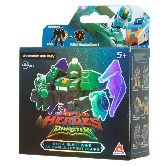 Конструктор-робот «DINOSTER. Стего Бласт Вінг» на 44 деталі,у коробці 6х13х16 см