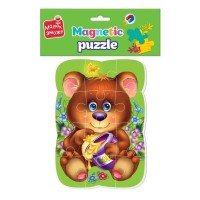 Пазли магнітні «Малюк зможе. Ведмедик» на 12 елементів, ТМ Vladi Toys