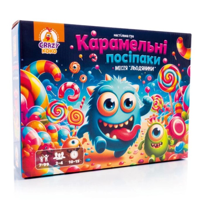 Гра настільна «Карамельні посіпаки» маршрутна, у коробці 27х6х20 см, ТМ Vladi Toys