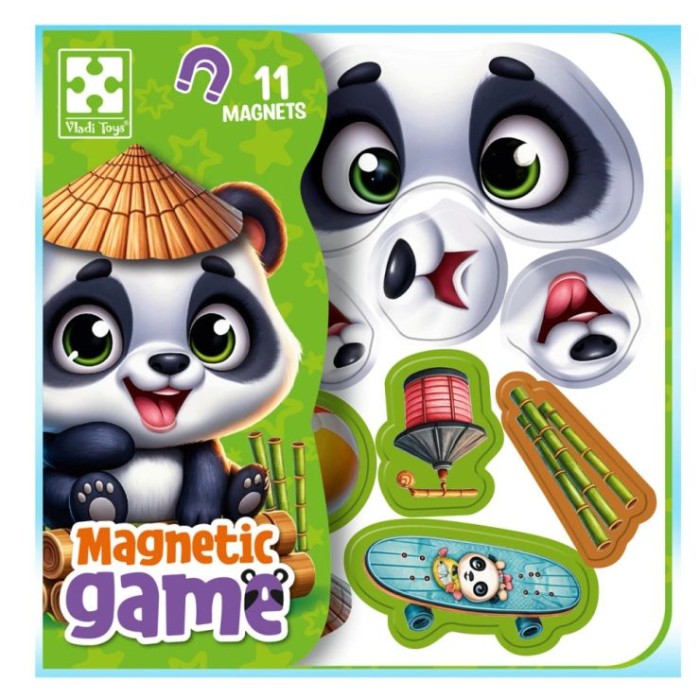 Гра настільна «Емоції Пандочки» магнітна розвиваюча з 11 магнітів, ТМ Vladi Toys