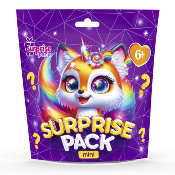 Настільна гра «Surprise Pack Mini 3» з сюрпризом з сквіша та карток, у пакеті 17х6х19 см, ТМ Vladi Toys
