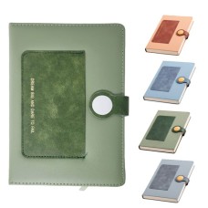 Блокнот А5 на 96 аркушів у клітинку з обкладинкою зі шкірзаму на магніті, в асортименті, TM Leader