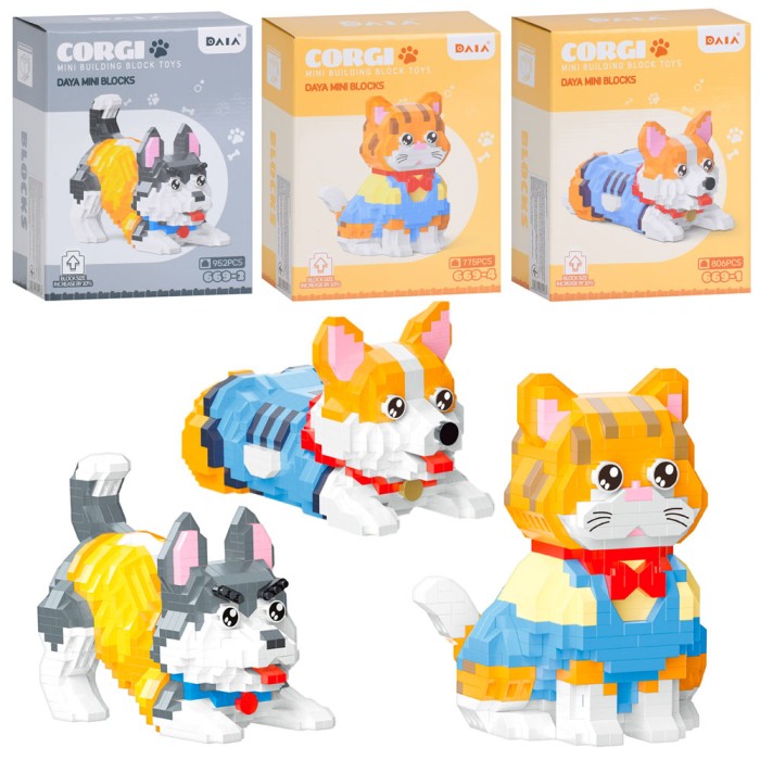 Конструктор «Тваринка» від 775 деталей, в асортименті, у коробці, 14х18х7 см