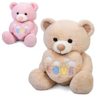 М'яка іграшка «Ведмідь з серцем» 50х32х40 см, в асортименті, у пакеті