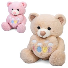 М'яка іграшка «Ведмідь з серцем» 50х32х40 см, в асортименті, у пакеті