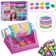 Набір для плетіння браслетів: пристрій для плетіння, намистини, у коробці 35х26х7,5 см