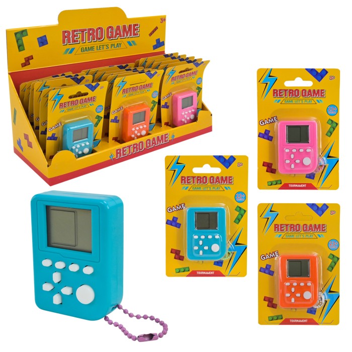 Електронна гра «Тетріс», в асортименті, на планшетці 9х14х1,5 см, по 18 шт у боксі 33х14,5х13,5 см