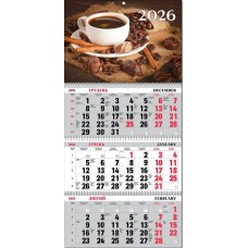 Календар квартальний «Ранкова кава» 30х21 см на 3 пружини