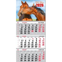 Календар квартальний «Рік Коня» 30х21 см на 3 пружини