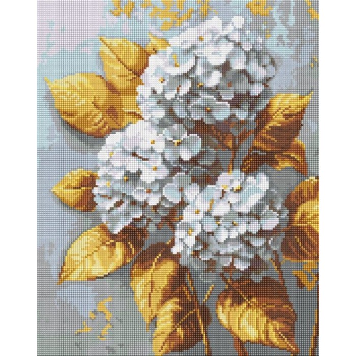 Алмазна мозаїка «Золота гортензія» 40х50 см, ТМ Ідейка