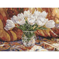 Набір з алмазною мозаїкою «Тюльпановий спокій» 30х40 см, ТМ Ідейка