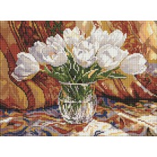 Алмазна мозаїка «Тюльпановий спокій» 30х40 см, ТМ Ідейка