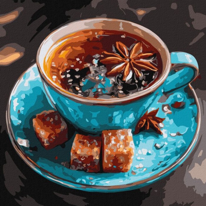 Картина за номерами «Чай з анісом» 40х40 см, ТМ Ідейка