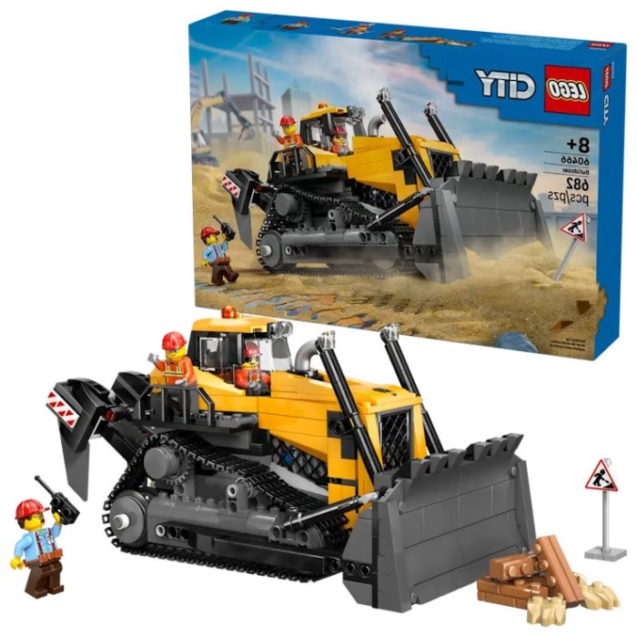 Конструктор «Жовтий бульдозер» на 682 деталі, у коробці 38х7х26, ТМ Lego