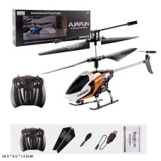 Гелікоптер р/к на акумуляторі з запасними лопостями та USB, в асортименті, у коробці 38х6,5х14,5 см