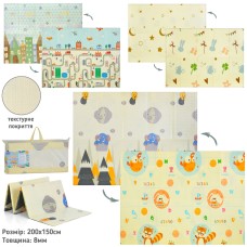 Килимок-мат 150х200 см двосторонній текстурований, в асортименті, у сумці 77х40х8 см