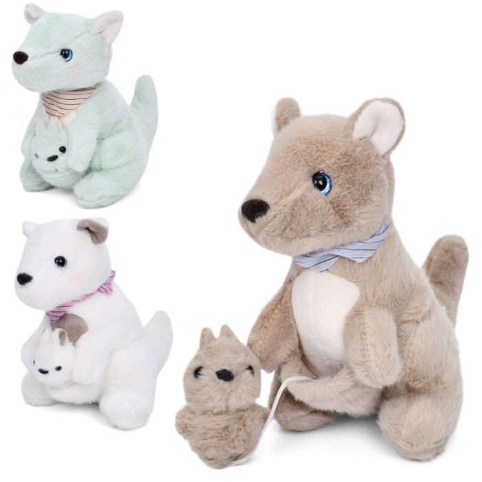 М'яка іграшка «Кенгуру з малюком» 21 см, в асортименті, у пакеті