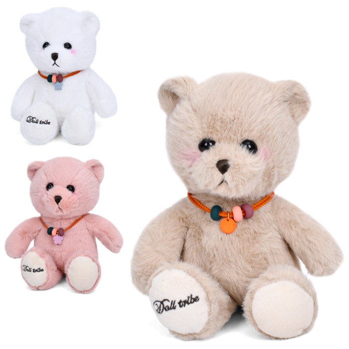 М'яка іграшка «Ведмедик» 21 см з хвістом-антистресос, в асортименті, у пакеті