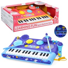 Синтезатор-барабан 38 см зі світлом, записом та 2 паличками, на батарейках, у коробці 46х27х14 см