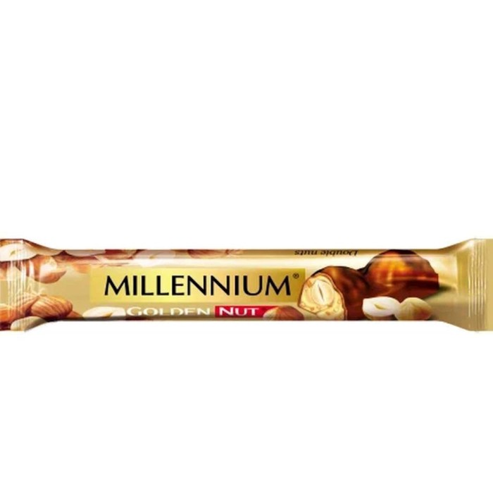 Шоколад «Міленіум.Подвійний горіх» чорний з начинкою та лісовим горіхом, 40 г, ТМ Міленіум