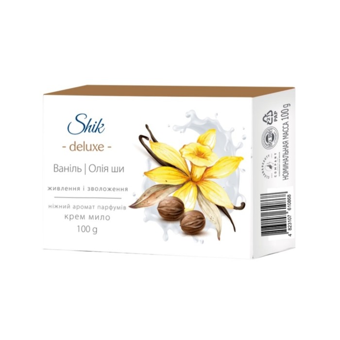 Крем-мило «Ваніль та олія Ші» з біодобавками 100 г, ТМ Shik