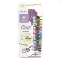 Набір фарб для розпису по текстилю на 12 кольорів по 12 мл, ТМ Dozen