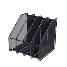 Лоток «Сітка» вертикальний металевий на 4 відділення чорний