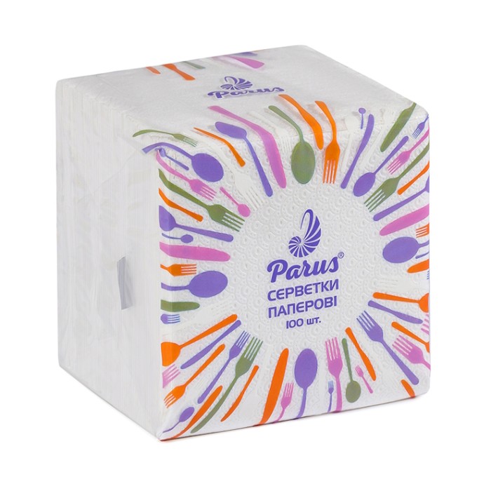Серветки столові 24х24 см 100 шт в упаковці, ТМ Parus