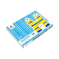 Пластилін дитячій на 16 кольорів по 12 г зі стеком, ТМ Гамма-Н