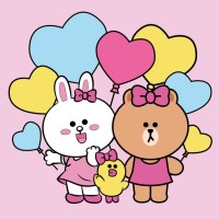 Картина за номерами «Лайн Френдс. Коні, Саллі, Чоко та повітряні кулі» 25х25 см з LED-підсвіткою, ТМ SANTI