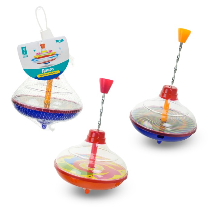 Дзига 10х10х11 см, в асортименті, у сітці 11х11х12 см