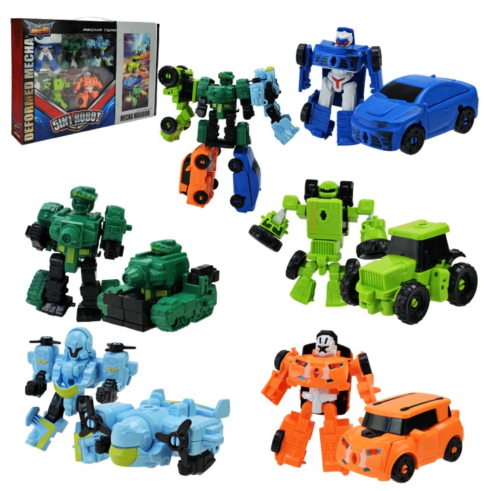 Набір трансформерів «Техніка»: робот від 13 см, машина від 7,5 см, у коробці 38,5х6,5х26 см