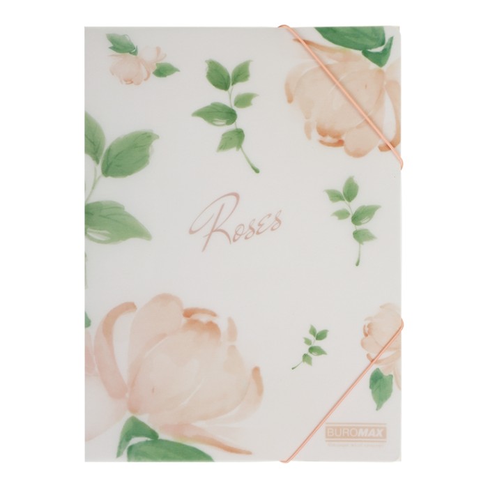 Папка пластикова «ARABESKI» А4 на гумках з напівпрозорого пластику, TM Buromax