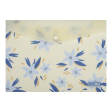 Папка-конверт «ARABESKI» А4 на кнопці матова напівпрозора, маренго, TM Buromax