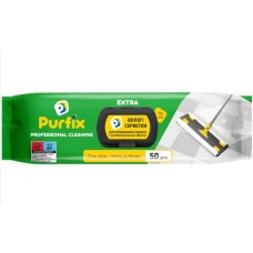 Серветки вологі для прибирання підлоги «EXTRA» 50 шт, TM Purfix