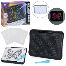 Дошка для малювання 23х18х4.5 см зісвітлом, ручкою 2 в 1 та 3 картками, на батарейках, у коробці 25,5х21,5х5 см.