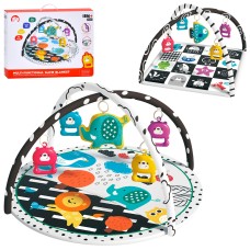 Килимок для немовляти з 2 дугми та 5 підвісками, в асортименті, у коробці 51х39х10 см