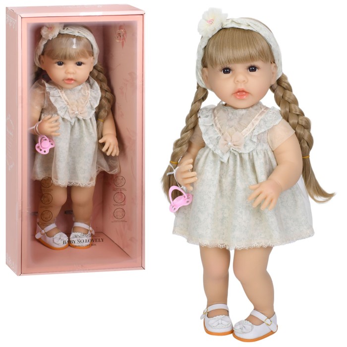 Лялька 55 см зі звуком, на батарейках, у коробці 60х29х17 см