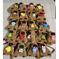 Рюкзак «Капібара» 30 см дитячий з брелоком, в асортименті, у пакеті 35 см