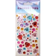 Стрази самоклейкі «Серце», у пакеті 13х7,5 см, ТМ Мандарин