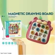 Магнітна дошка «Логіка» з вправами для тактильного та інтелектуального розвитку, у коробці 20х20х3 см