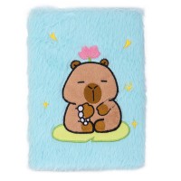 Блокнот «CAPYBARA 24» А5 на 80 аркушів у клітинку з хутряною обкладинкою, KIDS Line