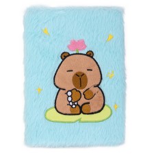 Блокнот «CAPYBARA 24» А5 на 80 аркушів у клітинку з хутряною обкладинкою, KIDS Line