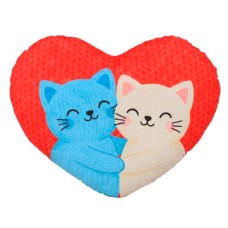М`яка іграшка-подушка «Серце 2. Коти» 30х35 см, ПП Копиця