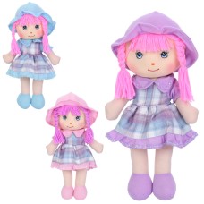 М`яка іграшка «Лялечка» 43 см м'яконабивна з петелькою, в асортименті, у пакеті 28х48х9 см