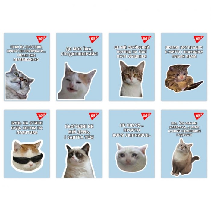 Блокнот «Щоденний настрій» А7 на 48 аркушів у клітинку з ламінованою обкладинкою, ТМ YES