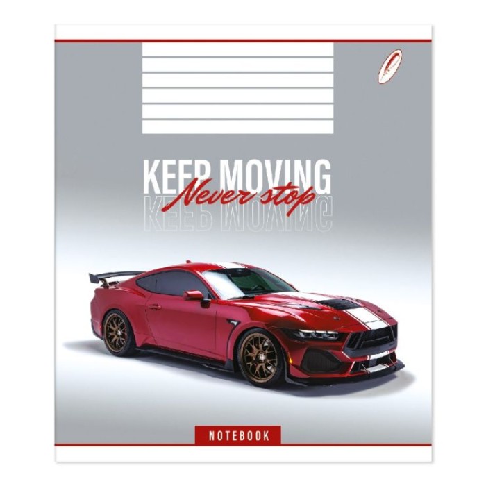 Зошит на 18 аркушів у клітинку «Не зупиняйся», № 0149, Пір'їнка