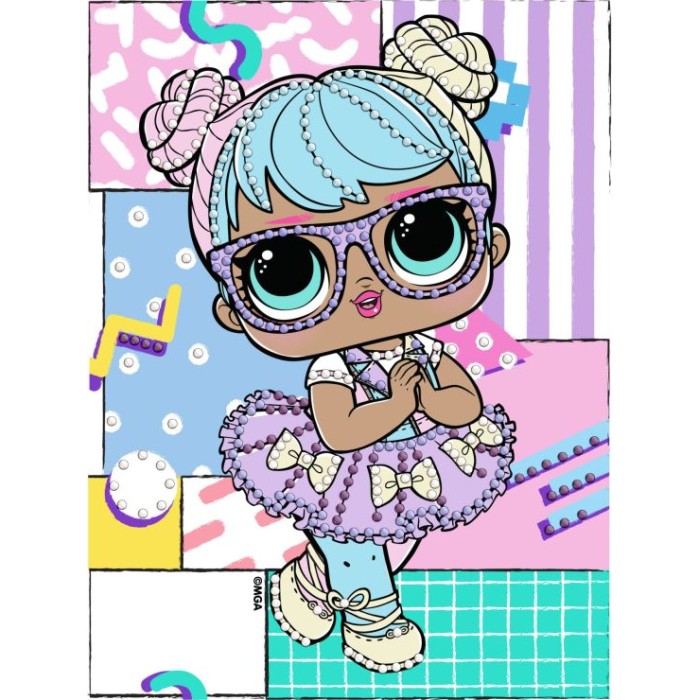 Набір з алмазною мозаїкою з частковою викладкою «L.O.L. Surprise! Bon Bon» 15х20 см, ТМ Ідейка